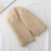 New Women Hat Kpop Style Autumn And Winter Hat Soft Beanie Hats For Women Leisure Back Split Teens Ponytail Knitted Cap