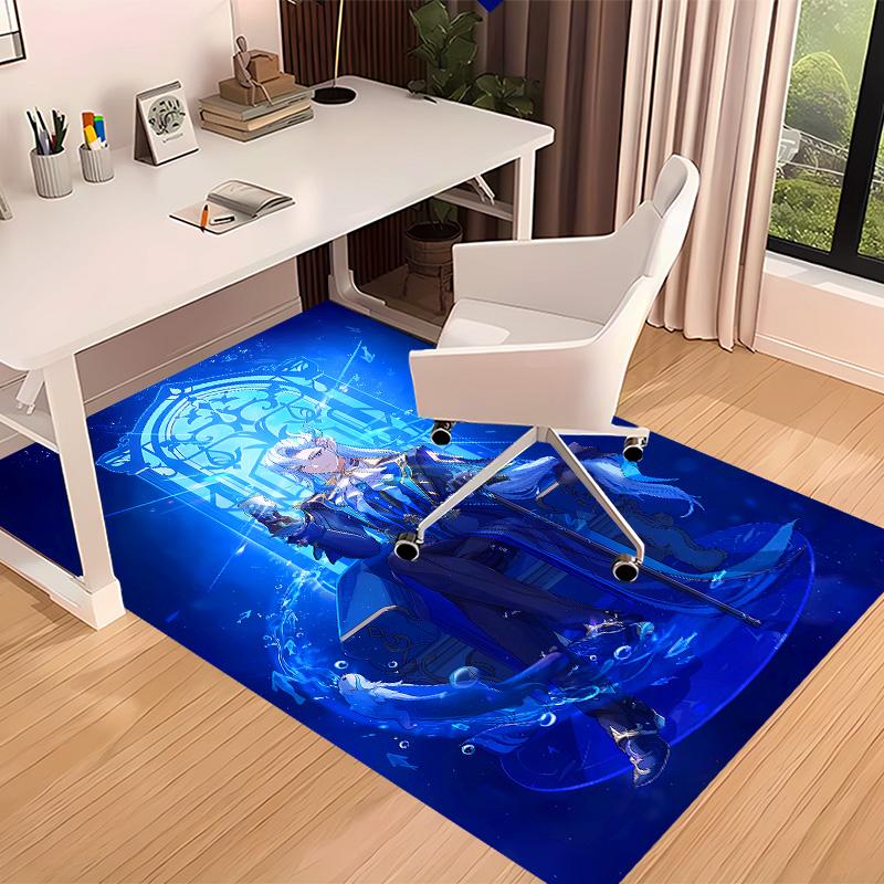 Genshin Impact Navelette Printed Absorbent Washable Carpet, Non-Slip Bathroom Mats, Kitchen Rugs, Yoga Mat,Living Room Entrance, Camping Picnic Rugs