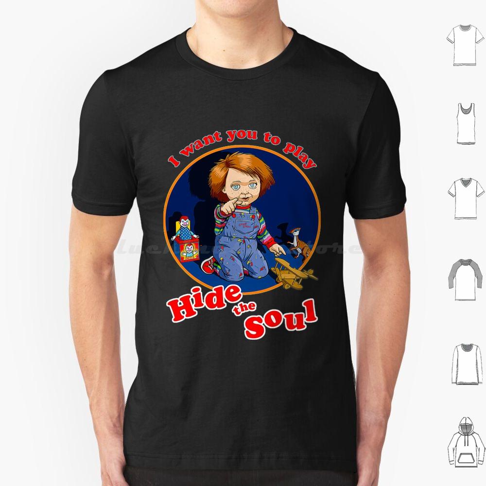 Chucky Doll T Shirt Cotton Men Women DIY Print Chucky Horror Scary 80s Halloween Bride Of Chucky Film Killer Chucky Doll Killer S