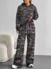 Patchwork Tie-dye European and American Casual Long-sleeve Set, Women's Hoodie Sweatshirt and Pants Two-piece Set