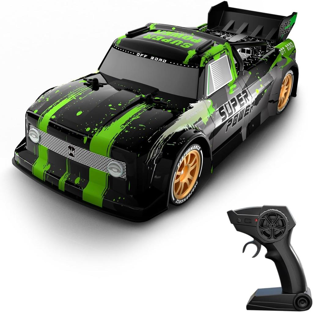 ROBOT PLAZA RC Car with Tire Change Function, Spray Function, 4WD, Front and Rear Lights, Drifting, Kids Toy, Birthday Gift for Boys