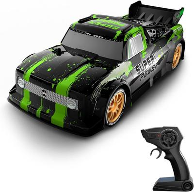 ROBOT PLAZA Funkgesteuertes Reifenspray für vorne und hinten, Geburtstagsauto für Jungen, Ersatz, Funktion, Allradantrieb, Lichter, Drift, Kinderspielzeug, Geschenk,
