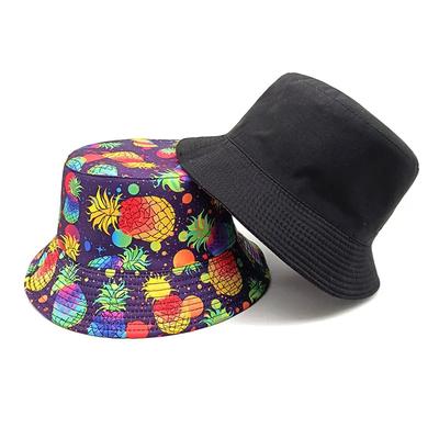 Spring and Summer Polyester Cartoon Print Bucket Hat Fisherman Hats Outdoor Travel Sun Cap For Men And Women 94