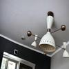 3-Light Mid-Century Modern Raw Brass Sputnik Chandelier Modern Brass Pendant Light Ceiling Fixture for Living Room, Bedroom, Kitchen