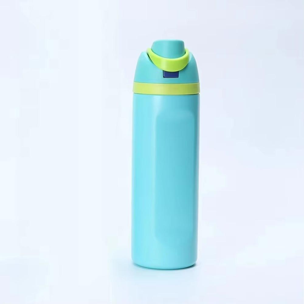 Tazza Termica Acciaio Inossidabile 304 Apertura One Touch 480/720ml, Parete Doppia Isolamento Sottovuoto Anti-perdite Borraccia con Cannuccia per Viaggio Sport Veicolo