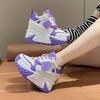Fashion 11CM Women High Platform Sneakers Autumn Breathable Chunky Non-slip Dad Casual Shoes Thick Sole Trainers Leather Sneakers Woman