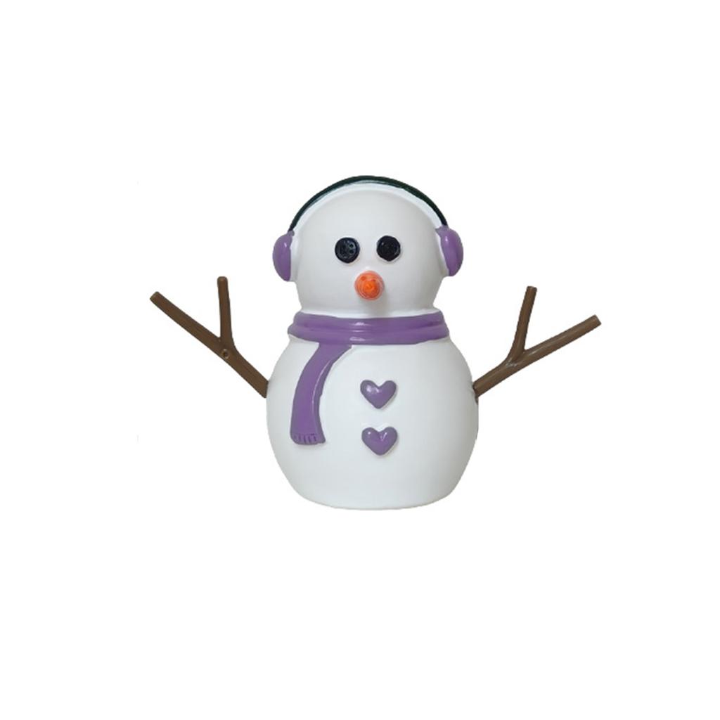 1Pc Christmas Resin Snowman Decorative Ornament, Christmas Decoration, Holiday Gift, Suitable for Indoor Home Decoration, Desktop Decoration, Room Fi