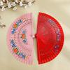 Folding Fan Wood Spanish Fan For Dancing Printing Hand Folding Fan Home Decorations
