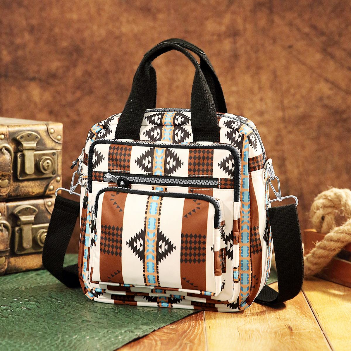 

European and American Aztec Bohemian Style Backpack with Large Capacity for Women