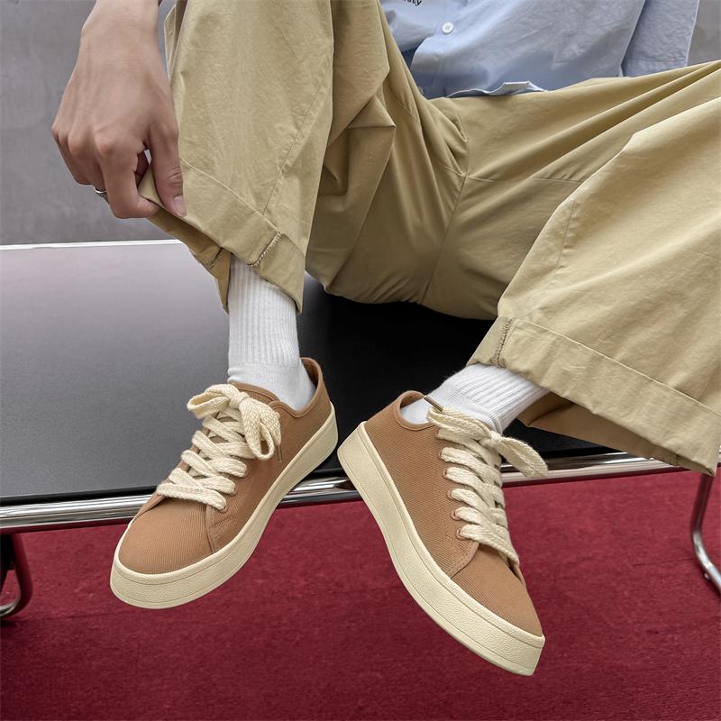 Breathable Men Walking Shoes New Men's Canvas Shoes Outdoor Fashion Skateboard Shoes for Men Comfor Non-Slip Casual Sneakers