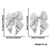 Holiday Sparkling Bow Sequin Pearl Cotton Bow Christmas Tree Set Decoration