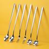 Thickened 304 Steel Long Handle Coffee Stirring & Dessert Spoon/Fork Set
