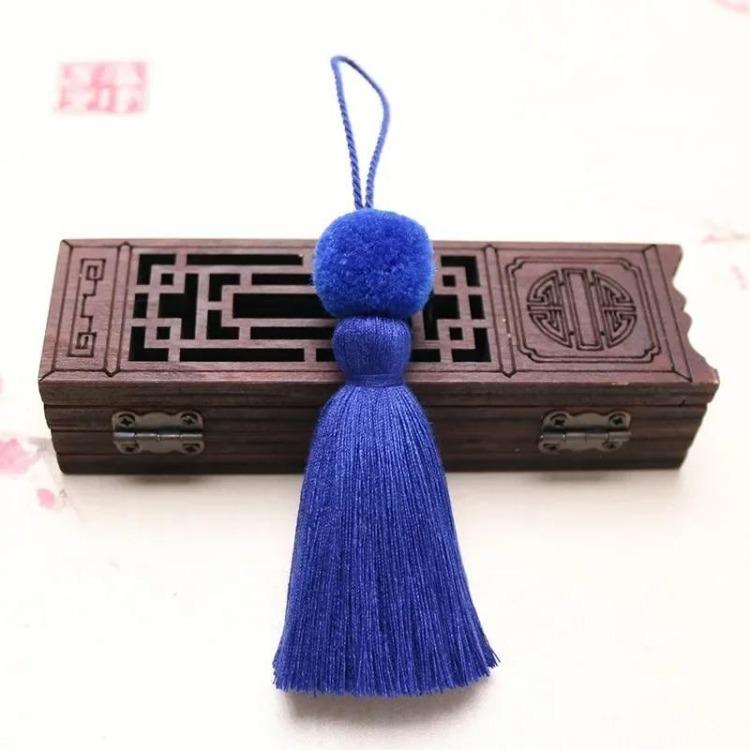 2 Stück Niedliche Quasten mit Wackelköpfen 8cm Bunte Polyesterfaden-Quasten DIY Handarbeiten Tasche Kleidungsstück Ornamente