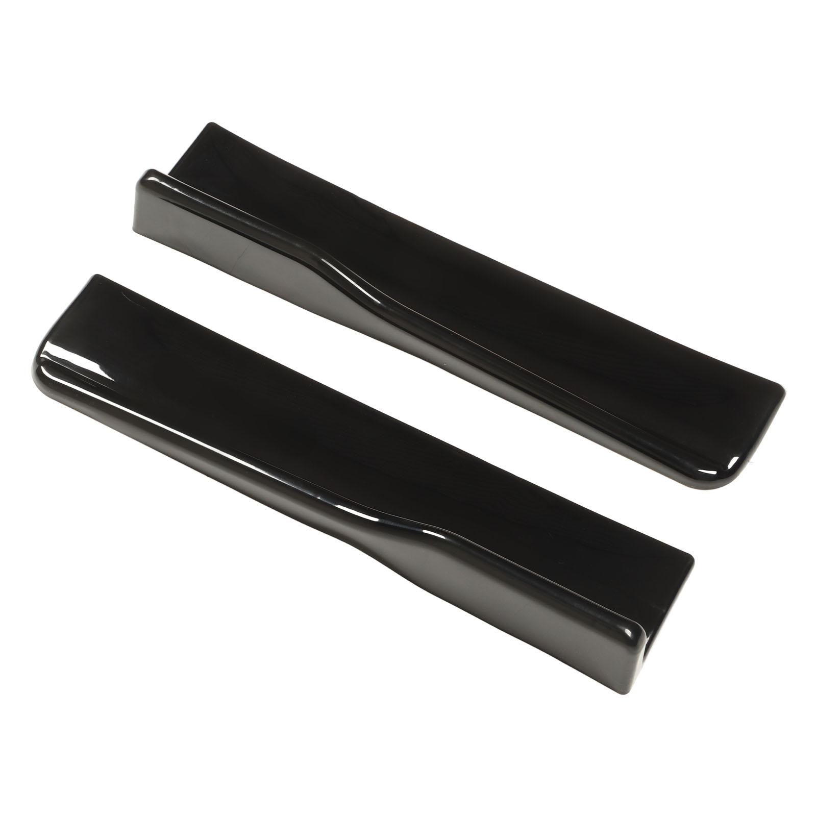 

2 шт. Задние боковые юбки-крылышки Левая Правая Ярко-черный АБС Устойчивый к царапинам Универсальный Автомобиль Задняя Сторона