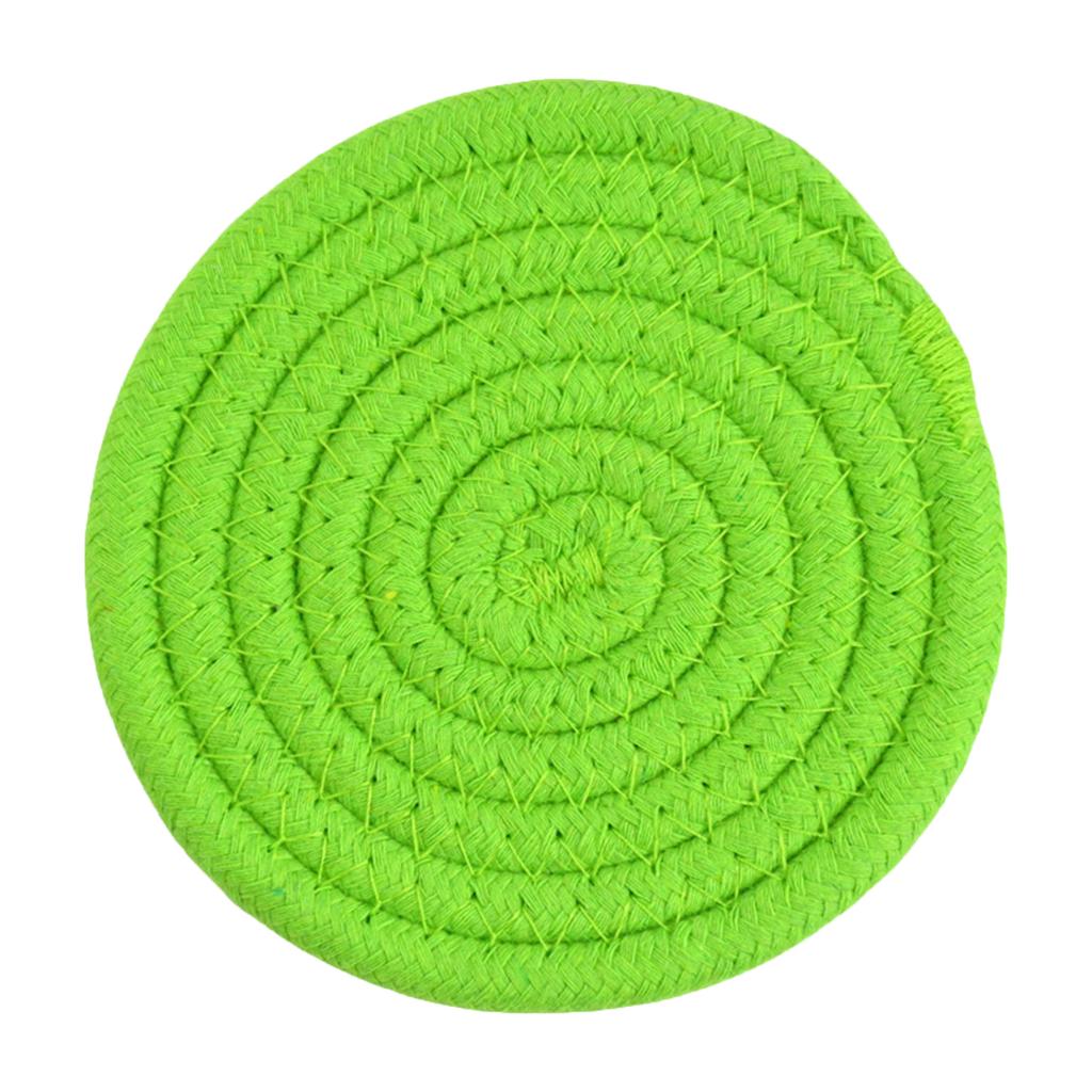 Cotton Rope Woven Placemat - Heat Trivet for Hot Dishes, 7 Inch Round