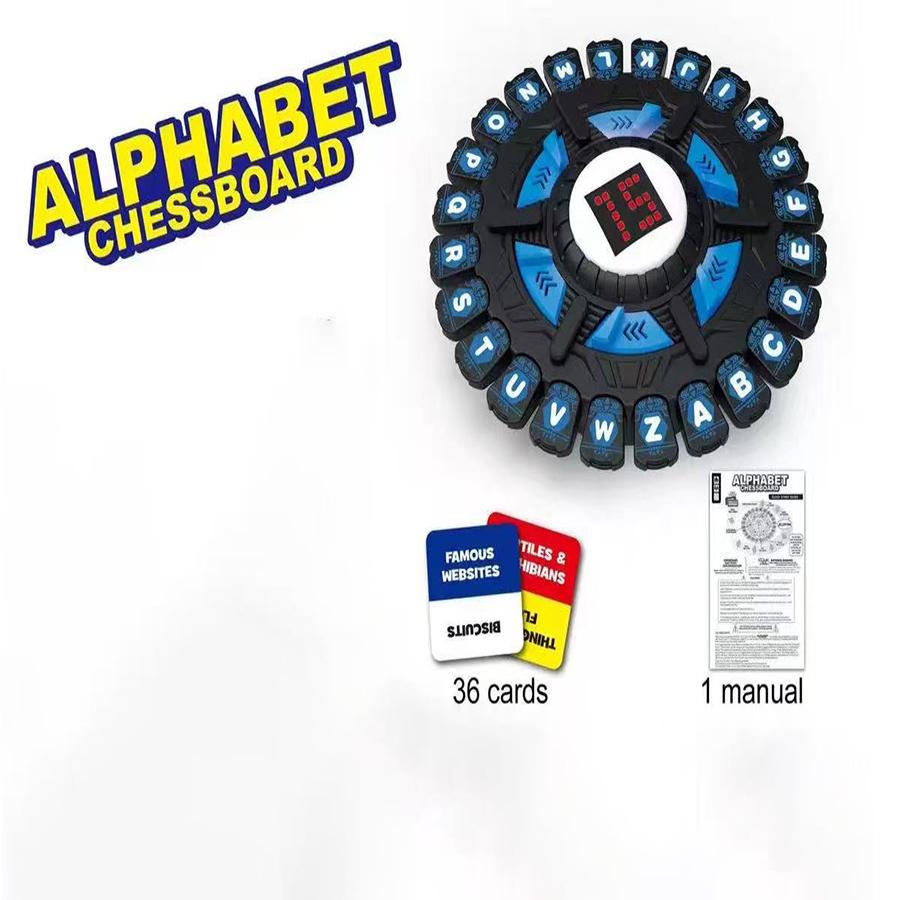 

1set24-Key Crazy Alphabet Board Game 36 Cards 144 Categories Fast Rhythm Word Game 3D Early Learning Fast-Paced Board Game Party