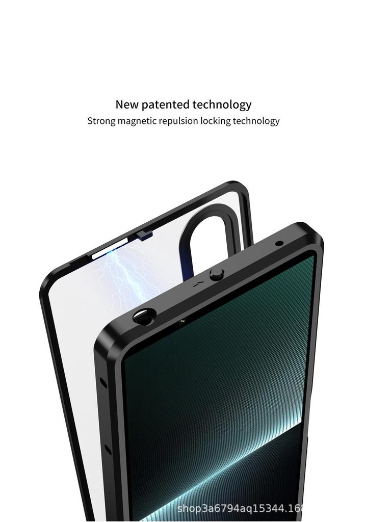 Single-Sided Metal Phone Case with Spring Buckle for Sony Xperia 1VII/1V/6th/4th Gen