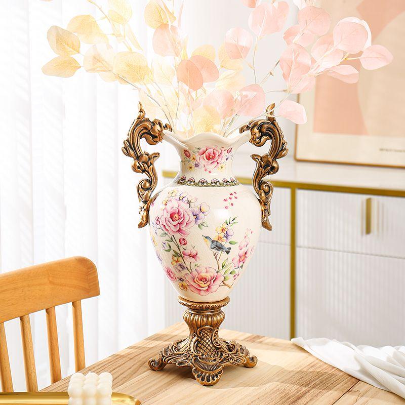 Retro New Chinese Ceramic Craft Vase Home Decoration Living Room Entrance Hall Store Home Art Flower Arrangement