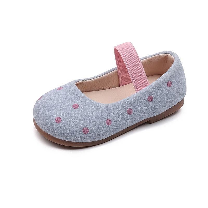 Girls Flat Shoes Slip-on Sweet Polka Dots Kids Moccasins Non-slip Soft Sole 2025 New Children Dance Shoes Round Toes Candy Color