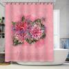 Personalized Custom Name Waterproof Shower Curtain Floral Design Bathroom Decor Modern Water-Proof Fabrics 3D Printing High Qual