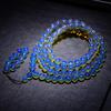 Bracelet de Prière Bouddhiste Ambre Bleu Dominicain 108 Perles