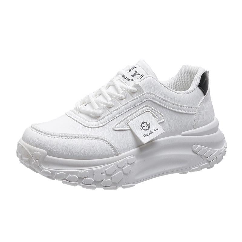 Inner Height Increase Dad Shoes Women 2025 Autumn New Versatile Korean Version Thick-soled Muffin Casual Shoes Little White Shoes