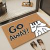 Covor de podea Pisica de desene animate Degetul mijlociu Dispise Go Away Covor de baie Absorbție de apă Home Decoearion Dormitor Covoraș de intrare