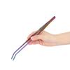 Stainless Steel Aquarium Tweezers 27cm Length Curved Design Fish Tank Tweezers Long Tweezers Rainbow Planted Tongs