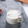 Glass Small Milk Cup, Concentrated Glass Coffee Cup, Latte Cup, Double Mouth Sharing Coffee Cup