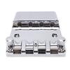 Bass Bridge Fit for Rickenbacker 4 String 18mm Adjustable Cr Plated Zinc Alloy Saddles Assembly