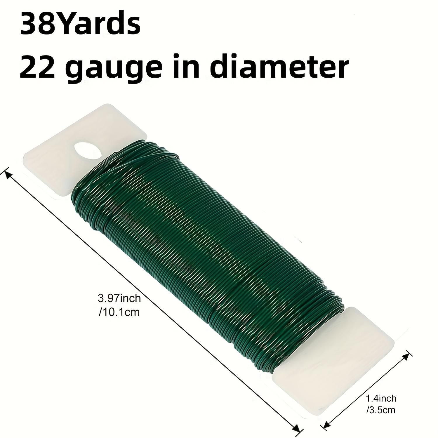 

35-meter green floral wire, specifically for wreath making, flexible braided wire, suitable for flower shop decoration
