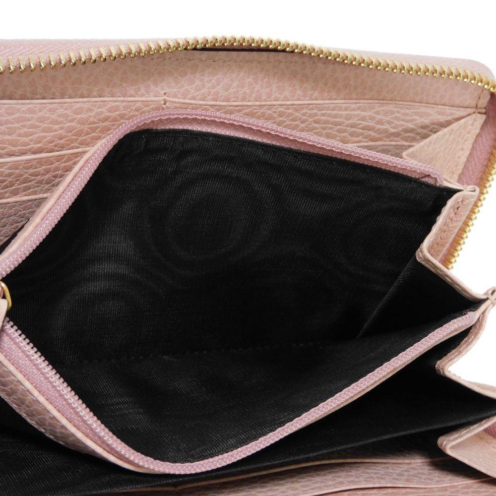 Used 9539 Double G Zip Around Wallet 456117 CAO0G 5909 7940 Pastel Zip Around GG Marmont Perfect Pink Women's from