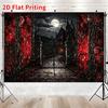 Photography backdrop fabric - 2D flat-print Gothic-style vampire castle background tapestryzyc