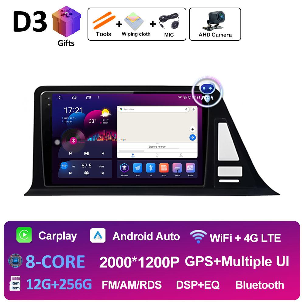 Intelligenrt System GPS Navigation For Toyota CHR C-HR 2016 2017 2018 2019 Android 14 DSP Stereo Autoradio Cooling Fan Head Unit