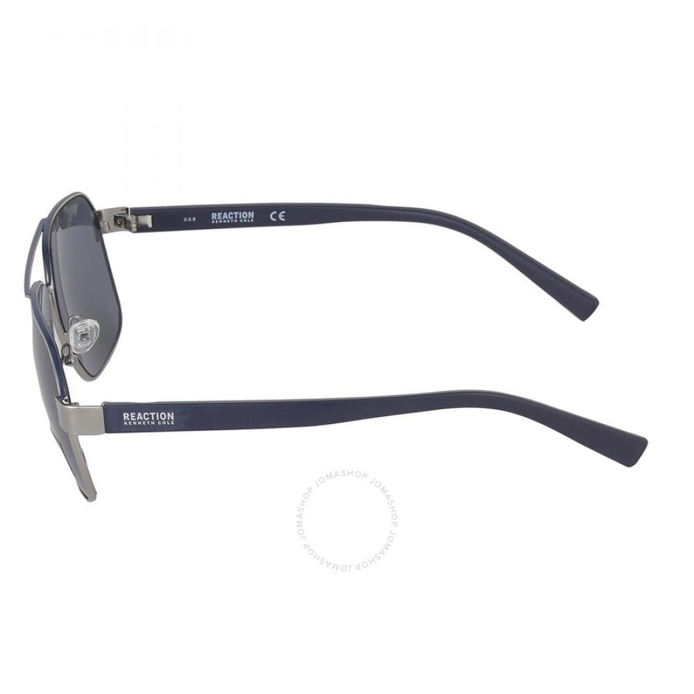 Kenneth Cole Reaction KC2843 Sunglasses - Shiny Metal/Smoke Aviator, 100% UV, Adjustable Nose Pads - View #6