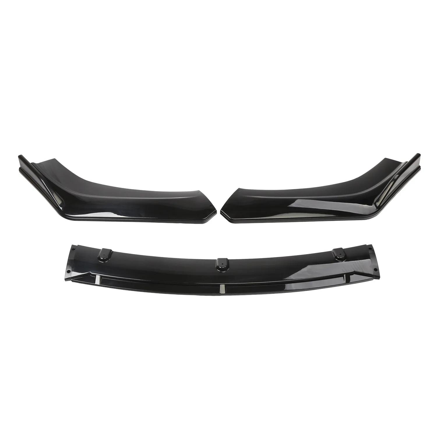 For Peugeot 508 MK2 R83 508 S/S S/W GT Line 2018 2019 2020 2021 2022 Car Front Bumper Spoiler Lip Body Decorative Accessories Glossy Black