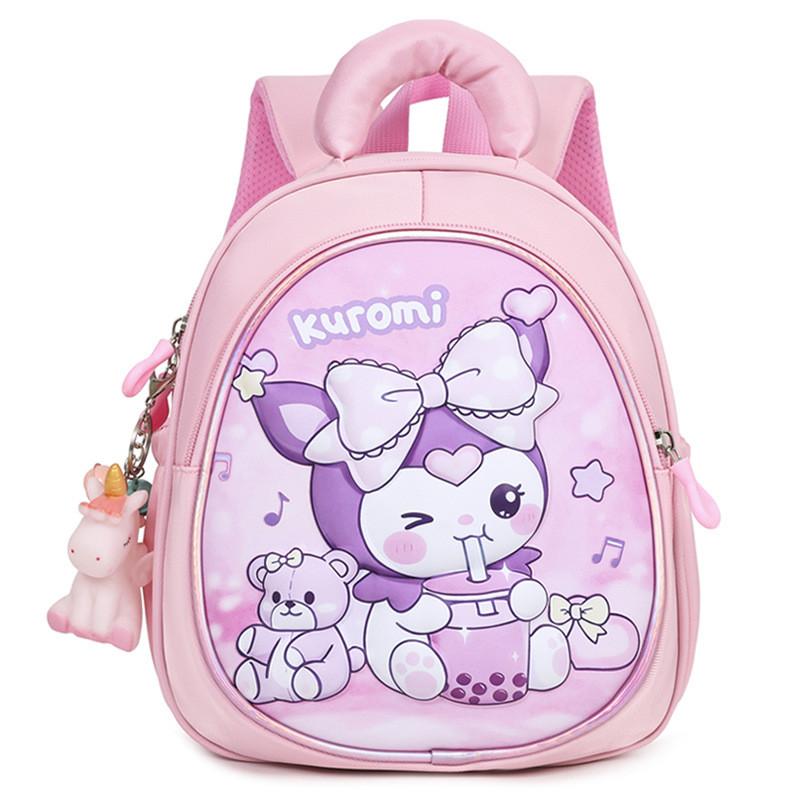 Mochila Infantil Elsa Hello Kitty Kuromi Melody Homem-Aranha Com Nylon Respirável Para Uso Na Educação Infantil E Escolar
