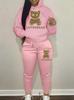 European And American Women'S Clothing Autumn And Winter Hooded Casual Sports Sweater Two-Piece Set