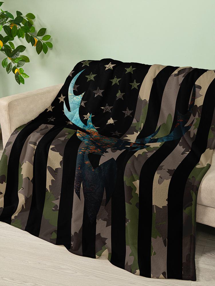 

Flannel Blanket Animal Camo Blanket Crystal Fleece Blanket Spring And Autumn 120X90cm