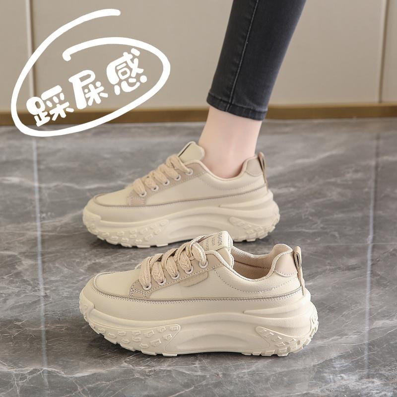 

Feel Putian shoes new small size muffin thick sole leisure sports heightening dad shoes 34 хаки