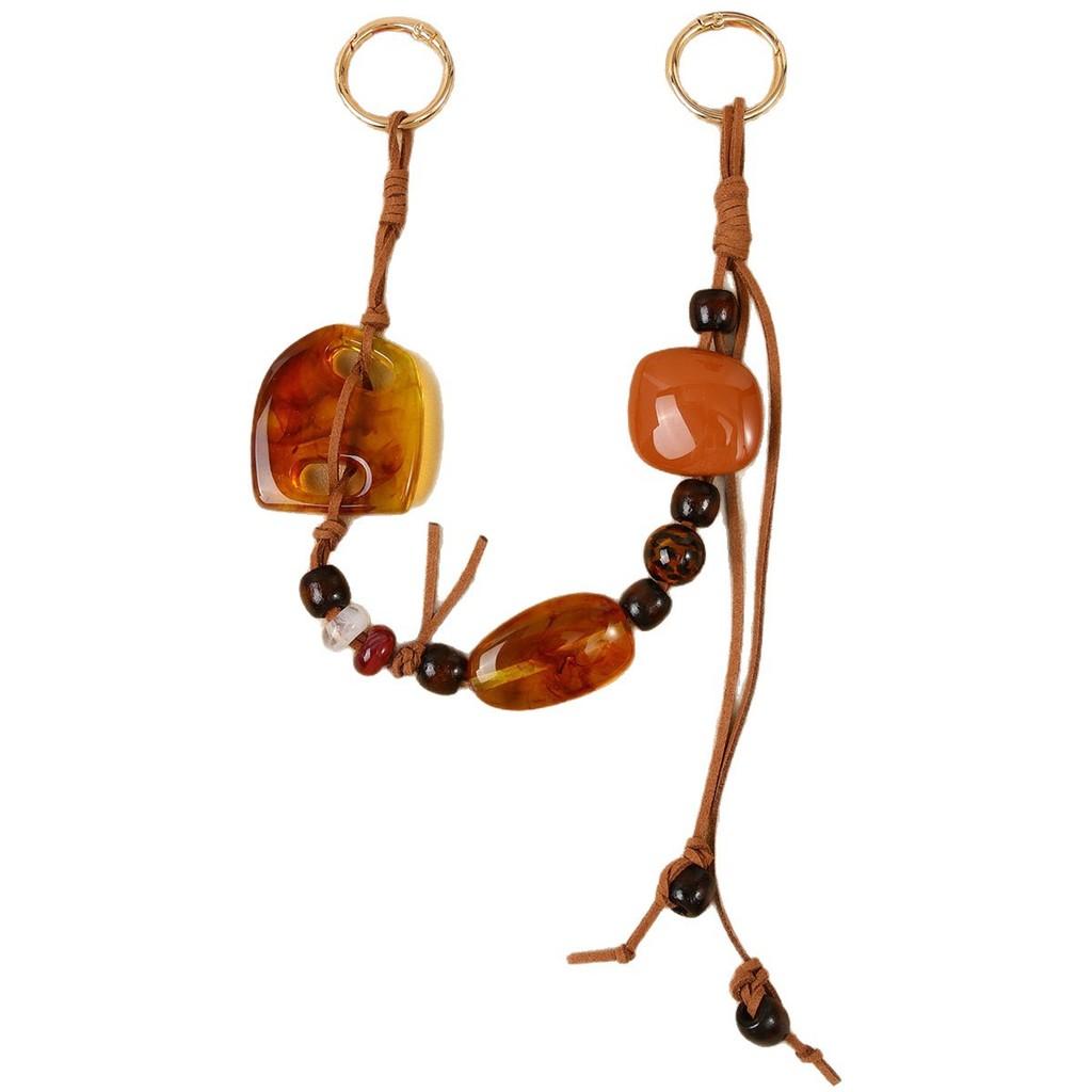 Resin Pendant Bag Charm With Handcrafted Tassels For Fashion Accessories