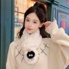 Soft Fleece Scarf Winter Warmth Cartoon Print Unisex Neck Wrap Cozy Comfortable Breathable Fashion Accessory