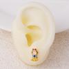 1Pair Sweet Trendy Zircon Stud Earrings For Women Girls Fovely Earrings Fashion Jewelry Gift