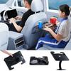 HYTARSEIDO Car Table with Handle, 9-Level Angle Adjustment, Car Table with Side Table, Compatible with All Vehicles, for PC Work, Meals, and Restroom,
