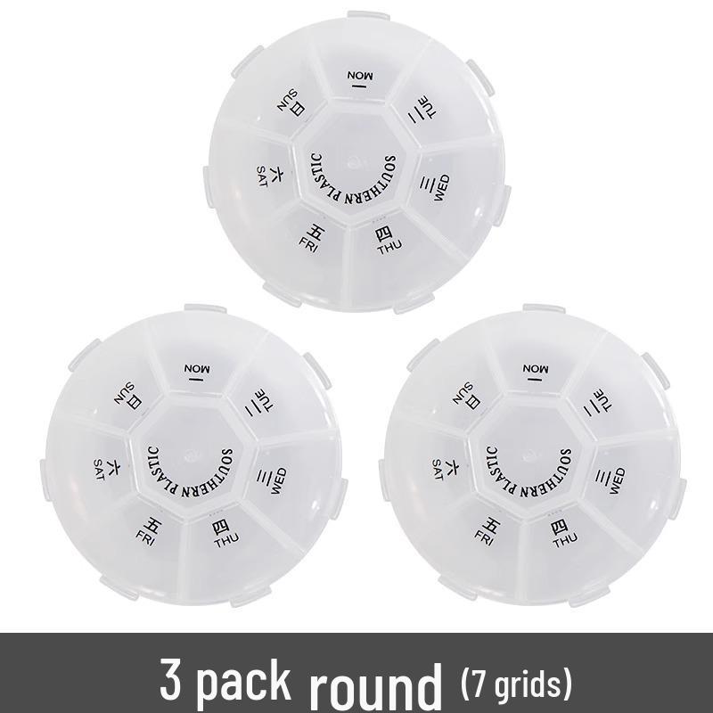 Compact 7-Day Travel Pill Organizer Box