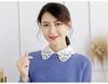 Women's Versatile White Ruffle Stand-Up Collar Dickey Sweater Accessory