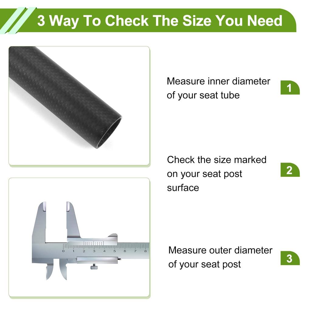 HOPESPANNER Universal 27.2x350mm Carbon Fiber Pattern Matte Black Bicycle Seatpost Shock Absorbing Bike Saddle Post Seat Tube Carbon Fiber 1 Piece