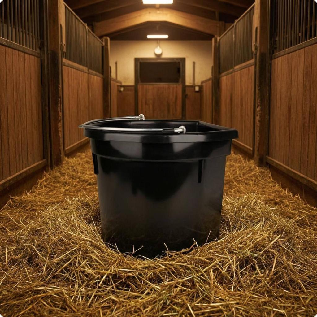 Horse Stable Bucket Metal Handle Water