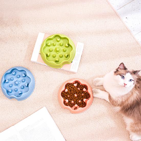 baizihuahu Dog Slow Feeder Bowl, Cat Eating Anti-Slip Bottom Pet Dish, Reduces Choking Vomiting for Cats Dogs