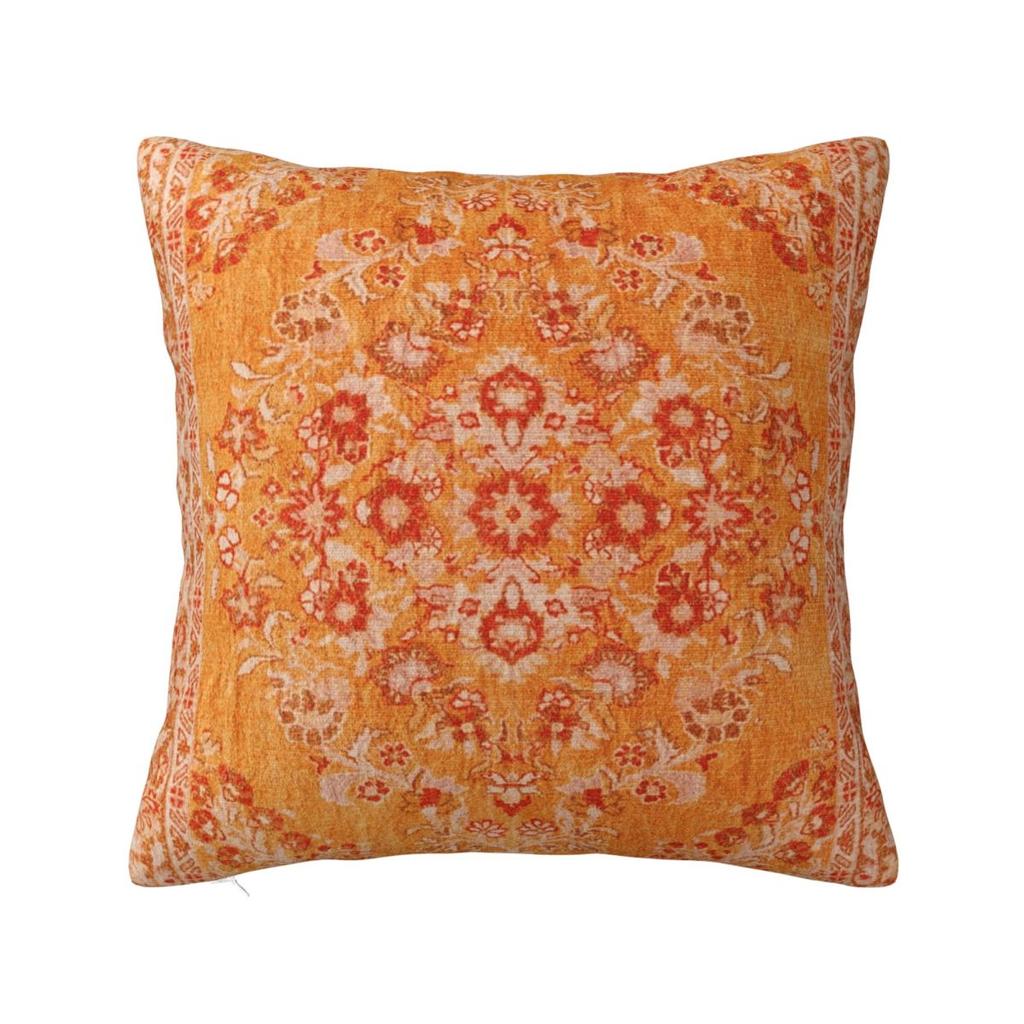 Orange Böhmisch Berber Traditionell Marokkanischer Stil Design Quadratische Kissenhülle Kissenbezug Kissen Überwurf für Zuhause Schlafzimmer